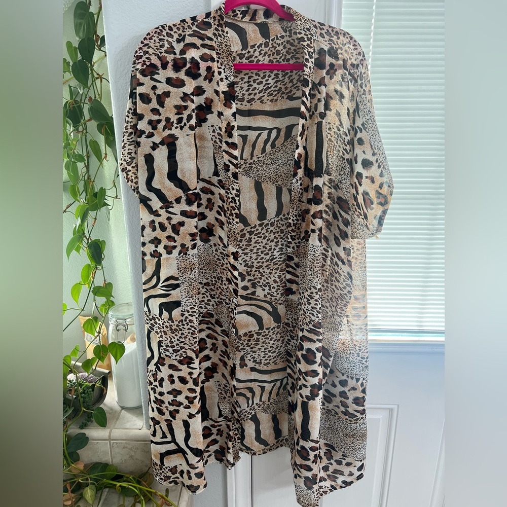 Animal print shawl